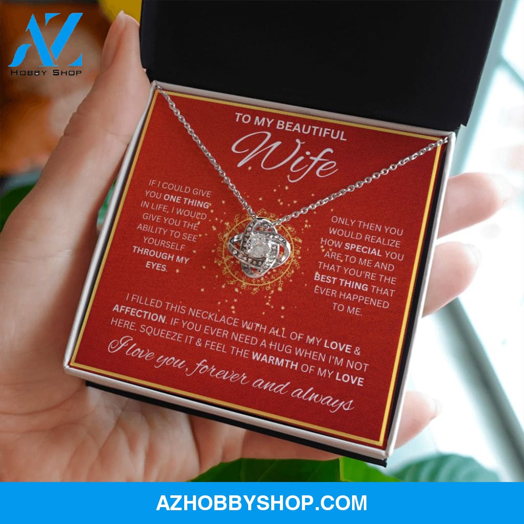 To My Wife Necklace For Women Love Knot
