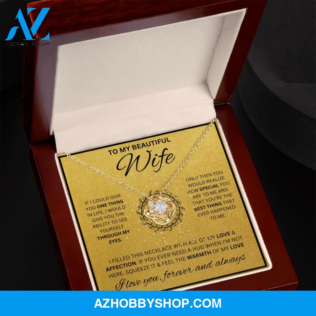 To My Wife Necklace For Women Love Knot