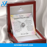 To Our Daughter In Law - Love Knot Earring and Silver Necklace Set