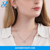 To Our Daughter In Law - Love Knot Earring and Silver Necklace Set