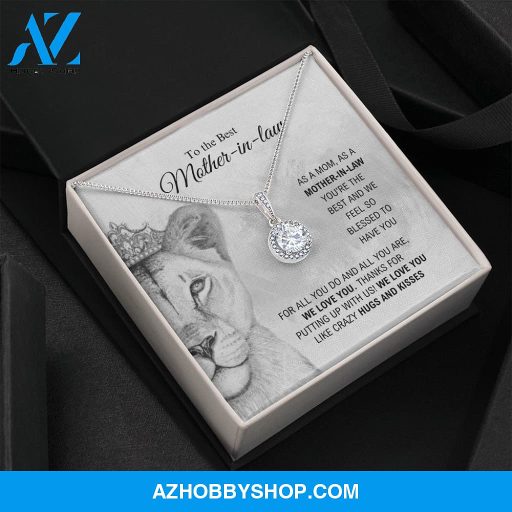 To The Best Mother-In-Law - Hugs And Kisses - Eternal Hope Silver Necklace