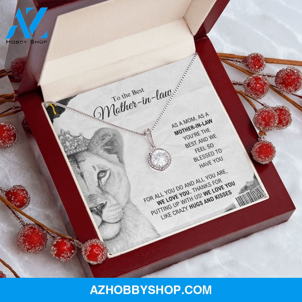 To The Best Mother-In-Law - Hugs And Kisses - Eternal Hope Silver Necklace