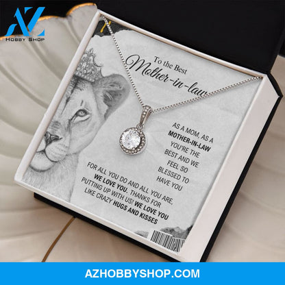 To The Best Mother-In-Law - Hugs And Kisses - Eternal Hope Silver Necklace