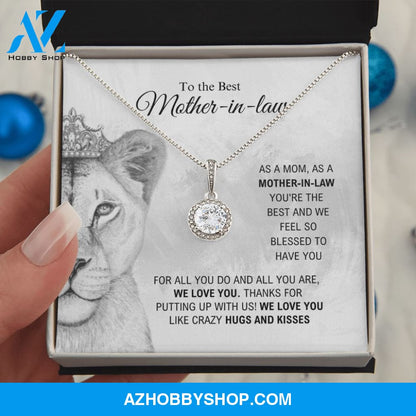 To The Best Mother-In-Law - Hugs And Kisses - Eternal Hope Silver Necklace