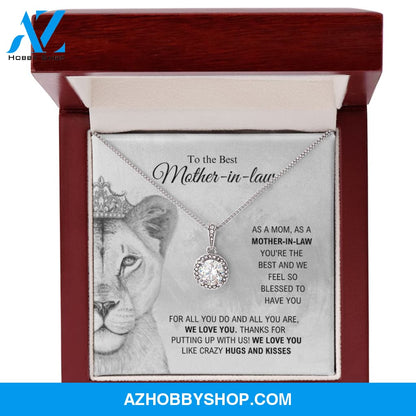 To The Best Mother-In-Law - Hugs And Kisses - Eternal Hope Silver Necklace