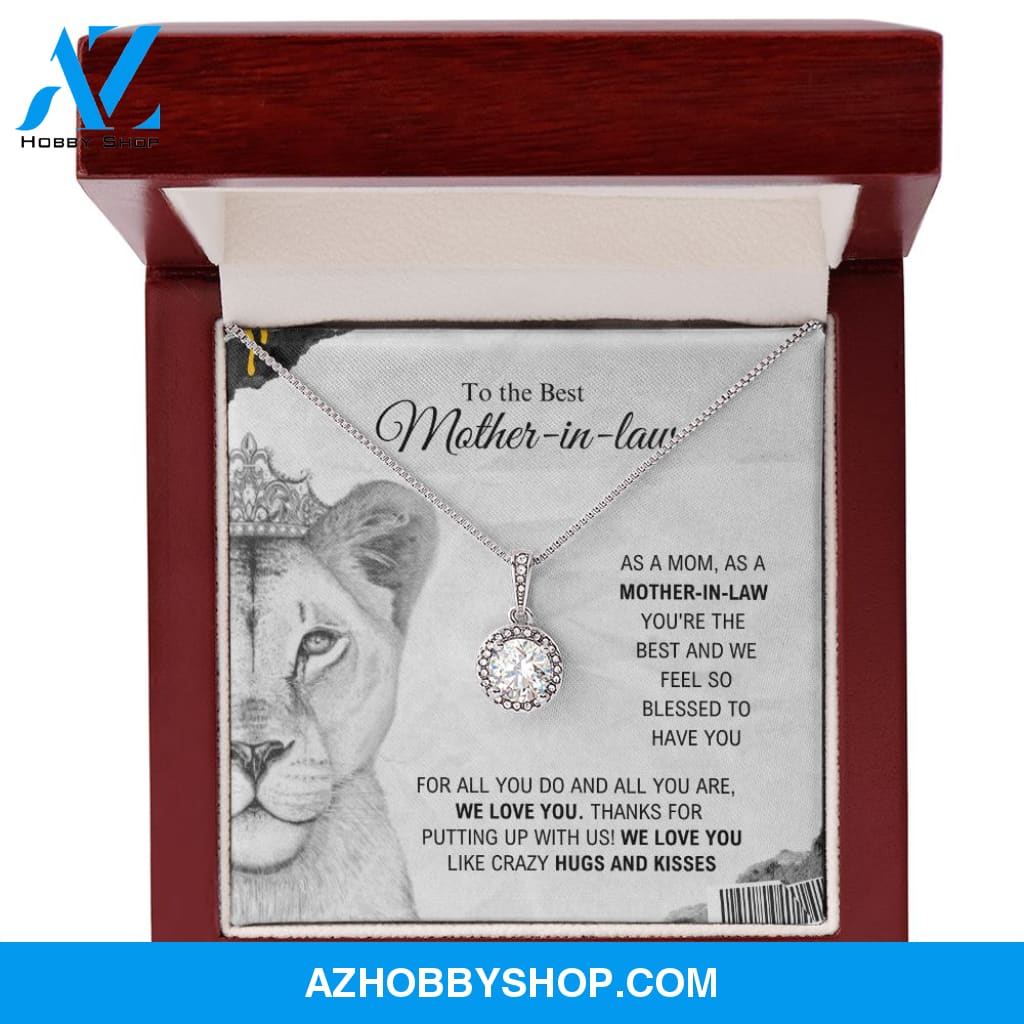 To The Best Mother-In-Law - Hugs And Kisses - Eternal Hope Silver Necklace