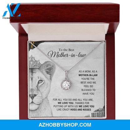 To The Best Mother-In-Law - Hugs And Kisses - Eternal Hope Silver Necklace