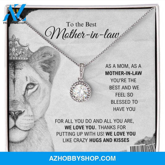 To The Best Mother-In-Law - Hugs And Kisses - Eternal Hope Silver Necklace