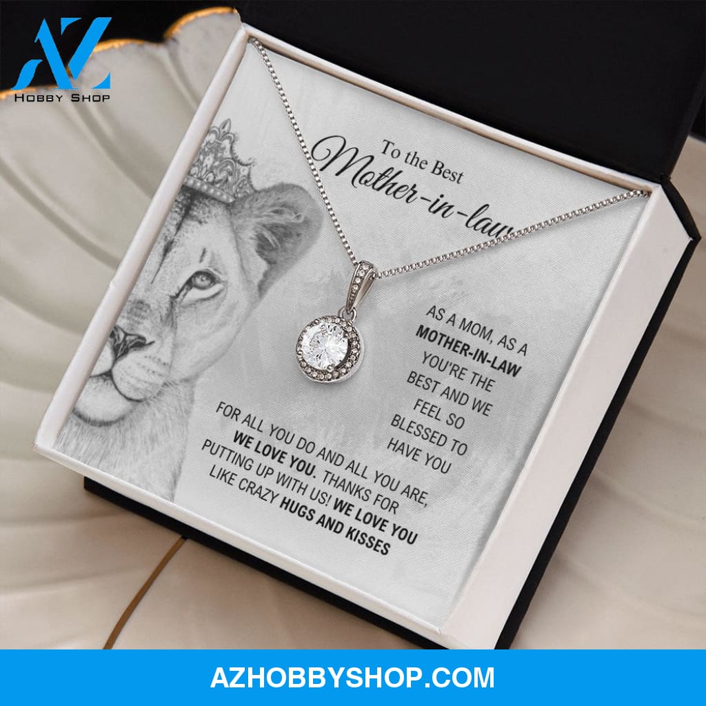 To The Best Mother-In-Law - Hugs And Kisses - Eternal Hope Silver Necklace