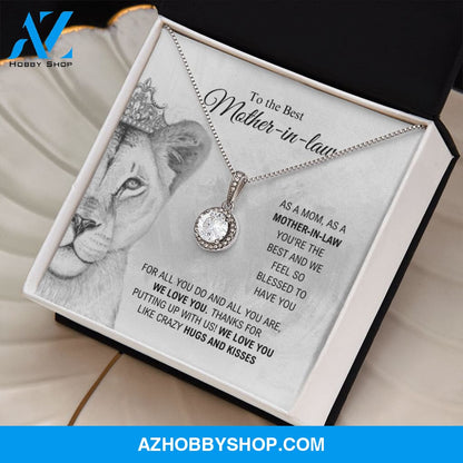 To The Best Mother-In-Law - Hugs And Kisses - Eternal Hope Silver Necklace