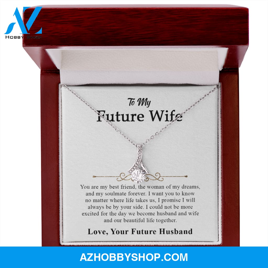 To The Woman Of My Dreams - White Gold Necklace