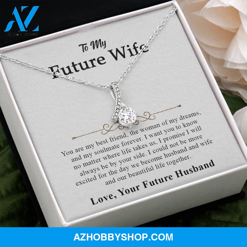 To The Woman Of My Dreams - White Gold Necklace