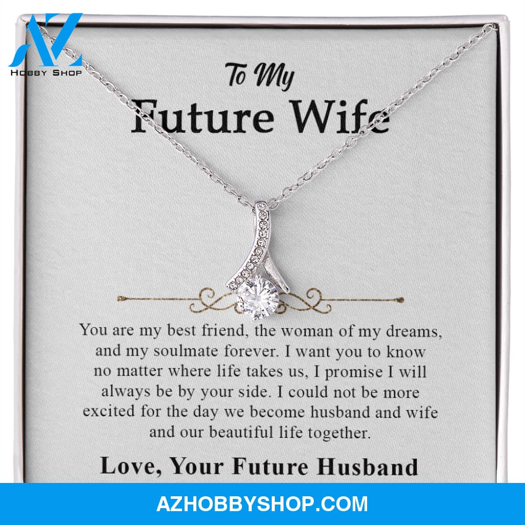 To The Woman Of My Dreams - White Gold Necklace