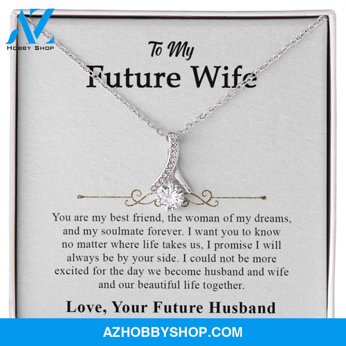 To The Woman Of My Dreams - White Gold Necklace