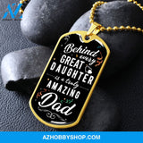 Truly Amazing DAD - Graphical Dog Tag & Ball chain (steel)