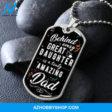Truly Amazing DAD - Graphical Dog Tag & Ball chain (steel)