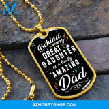 Truly Amazing DAD - Graphical Dog Tag & Ball chain (steel)