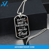 Truly Amazing DAD - Graphical Dog Tag & Ball chain (steel)