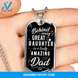 Truly Amazing DAD - Graphical Dog Tag & Ball chain (steel)