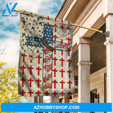 Unique cross, Amazing flag, White dove, Cross, One nation under God - Jesus Flag
