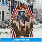 Unique cross, Beautiful Maria painting, Happy Christmas - Jesus Flag