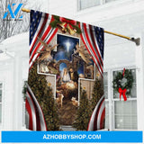 Unique cross, Beautiful Maria painting, Happy Christmas - Jesus Flag