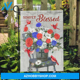 Unique rose flower, Red cardinal, Still life painting, Simply blessed - Jesus Flag