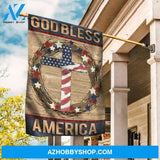 US cross, Crown of thorn, Colorful star, God bless America - Jesus Flag