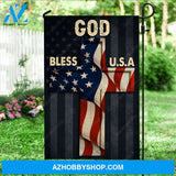 US flag, Beautiful cross drawing, God bless USA - Jesus Flag