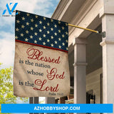 US flag, Blessed is the nation whose God is the Lord - Jesus Flag