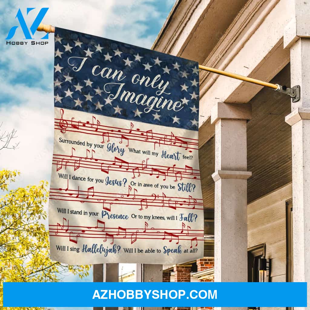 US flag, Song lyrics, I can only imagine, Will I sing hallelujah - Jesus Flag