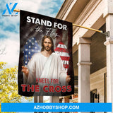 US flag wings, Stunning Jesus painting, Stand for the flag, Kneel for the cross - Jesus Flag