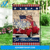 Vintage ladybug car, Daisy flower, Beautiful US flag, We the people - Jesus Flag