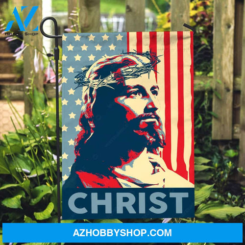 Watercolor Christ Portrait, Religious art, Christian decor, Abstract Jesus painting - Jesus Flag