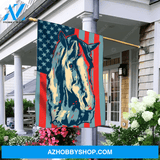 Watercolor horse, US flag, Amazing horse drawing - Jesus Flag