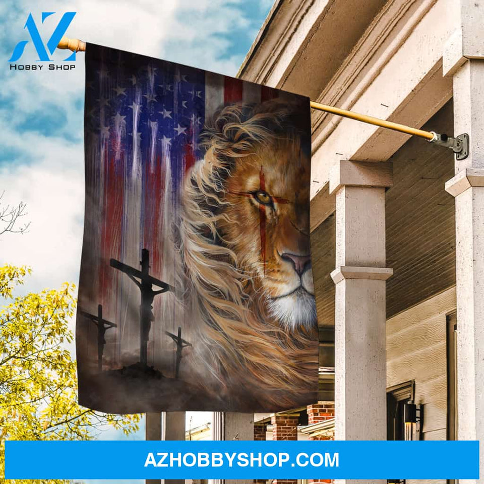 Watercolor lion, Stunning US flag, Jesus on the cross, Lion drawing - Jesus Flag