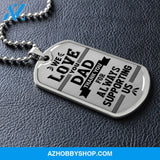 We Love You DAD - Graphical Dog Tag & Ball chain (steel)