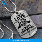 We Love You DAD - Graphical Dog Tag & Ball chain (steel)