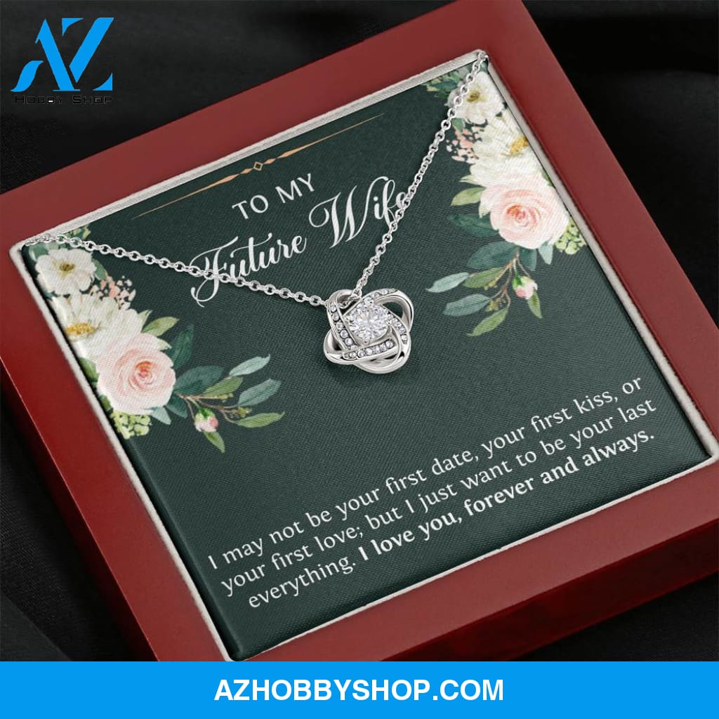 Wedding Bride Gifts from Groom, To My Future Wife, White Gold Necklace, Engagement Jewelry For Wife