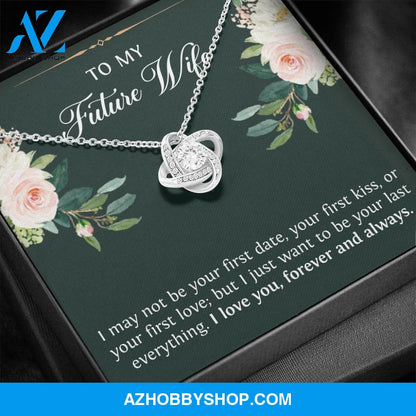 Wedding Bride Gifts from Groom, To My Future Wife, White Gold Necklace, Engagement Jewelry For Wife