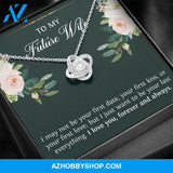 Wedding Bride Gifts from Groom, To My Future Wife, White Gold Necklace, Engagement Jewelry For Wife