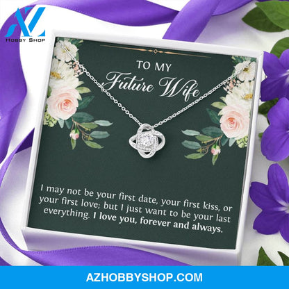 Wedding Bride Gifts from Groom, To My Future Wife, White Gold Necklace, Engagement Jewelry For Wife