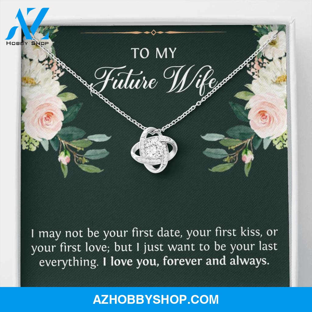 Wedding Bride Gifts from Groom, To My Future Wife, White Gold Necklace, Engagement Jewelry For Wife