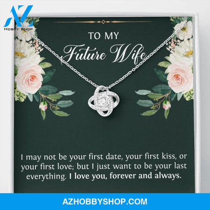 Wedding Bride Gifts from Groom, To My Future Wife, White Gold Necklace, Engagement Jewelry For Wife