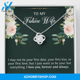 Wedding Bride Gifts from Groom, To My Future Wife, White Gold Necklace, Engagement Jewelry For Wife