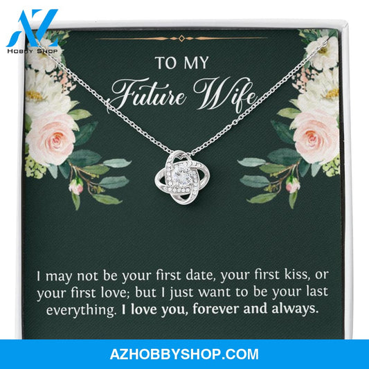 Wedding Bride Gifts from Groom, To My Future Wife, White Gold Necklace, Engagement Jewelry For Wife