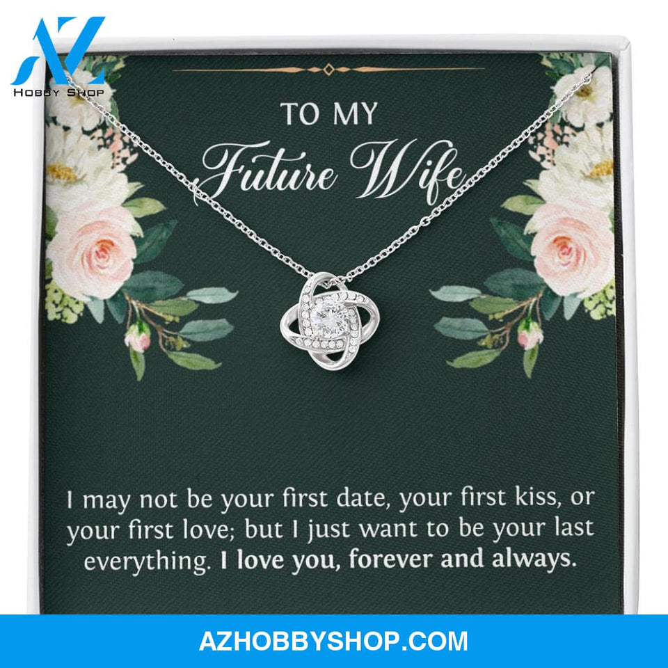 Wedding Bride Gifts from Groom, To My Future Wife, White Gold Necklace, Engagement Jewelry For Wife