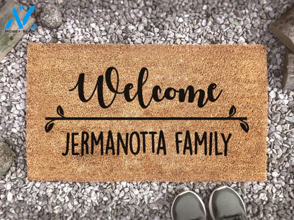 Welcome Coir Doormat with Family Name - Family Doormat