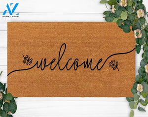 Welcome Doormat-Christmas Gift-Bridal Cute Home Decoration-Anniversary-Family Name - Engagement Gift- Campers