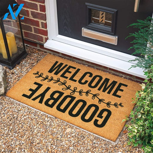 Welcome Goodbye Doormat Housewarming Gift Welcome Door Mat Personalized Gift New Home Gift Wedding Gift Door